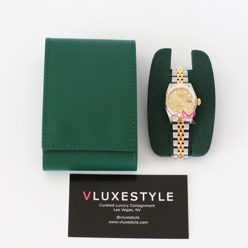 ROLEX Rolex Stainless Steel 18K Yellow Gold Diamonds Oyster Perpetual Datejust 26mm 