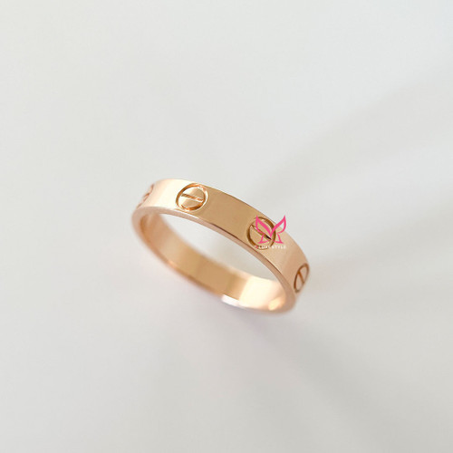 CARTIER Love Wedding Band 3.5mm 18K Rose Gold 51 