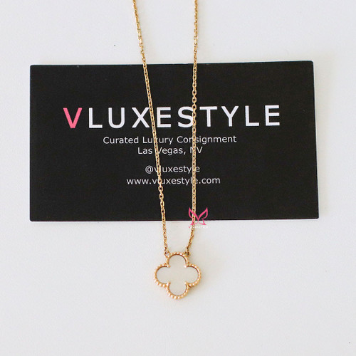 VAN CLEEF & ARPELS Vintage Alhambra 18K Yellow Gold Pendant Necklace 