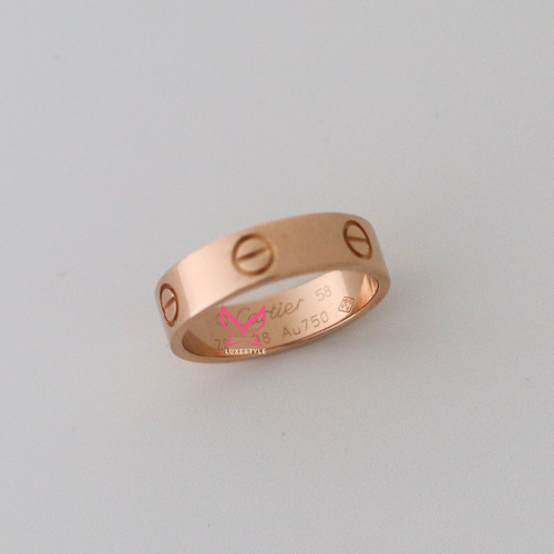 CARTIER Love Ring 18K Rose Gold 58 