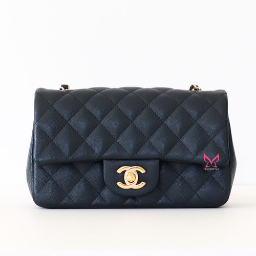 CHANEL Pre-Owned｜ミニ レクタンギュラー クラシック ブラック Chanel Reissue Mini Black Aged Calfskin - Luxe Du Jour