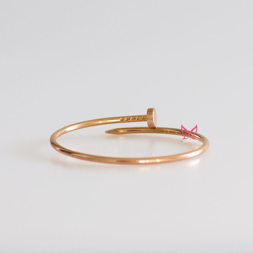 CARTIER Small Juste Un Clou Bracelet 18K Rose Gold 15 