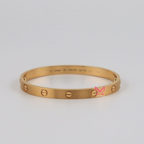 CARTIER Love Bracelet 18K Brushed Gold 18 