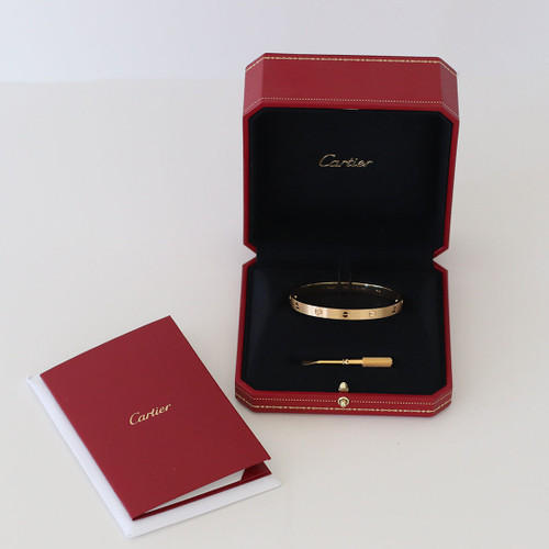 CARTIER Love Bracelet 18K Brushed Gold 18 