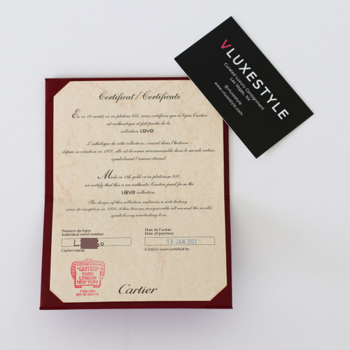 CARTIER Love Bracelet 18K Yellow  Gold 17 