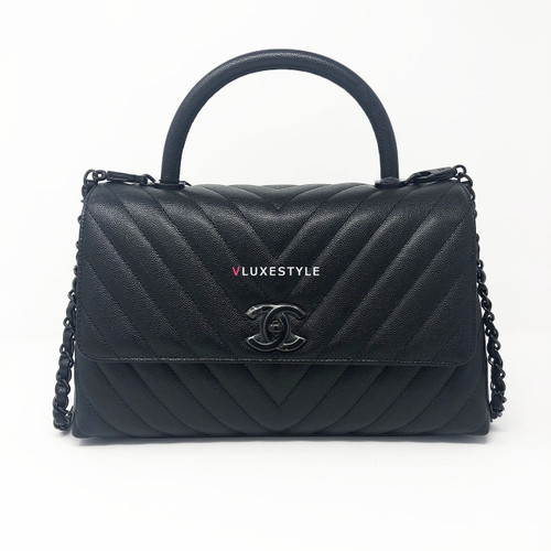 VAN CLEEF 
ARPELS Limited Edition 18A Coco Handle So Black in Small 