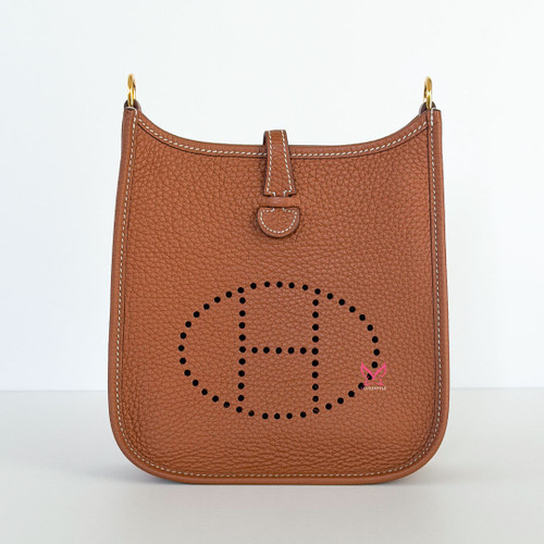 HERMES Evelyne TPM 16 Gold Clemence Gold Hardware 