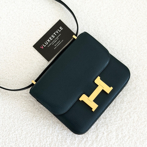 HERMES Constance 18 Mirror Vert Cypress Chamikla Gold Hardware G 