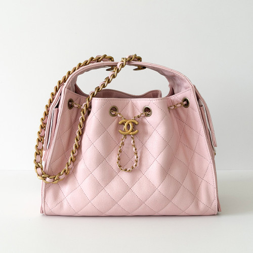 Small 25 25S Light Pink Quilted Caviar Gold Hardware