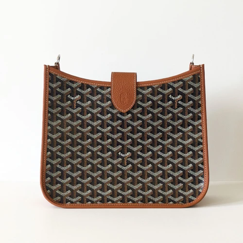 GOYARD Musette PM Bag Goyardine Black Tan 