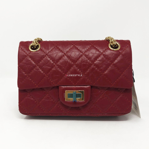 VAN CLEEF 
ARPELS Chanel 19A Reissue Mini Red Aged Calfskin with shiny gold hardware 