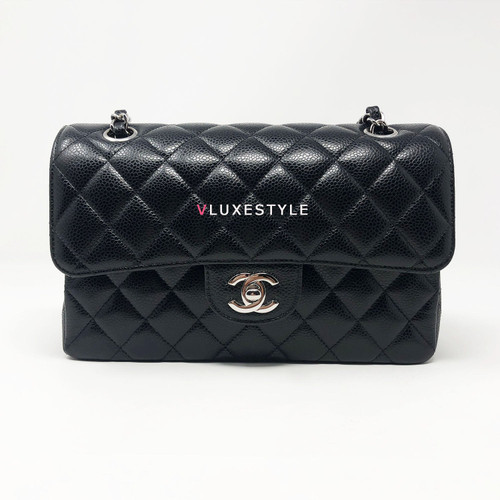 Chanel Classic Small Double Flap Black Caviar with silver hardware-1653427802 Chanel Classic Small Double Flap Black Caviar with silver hardware-1653427802