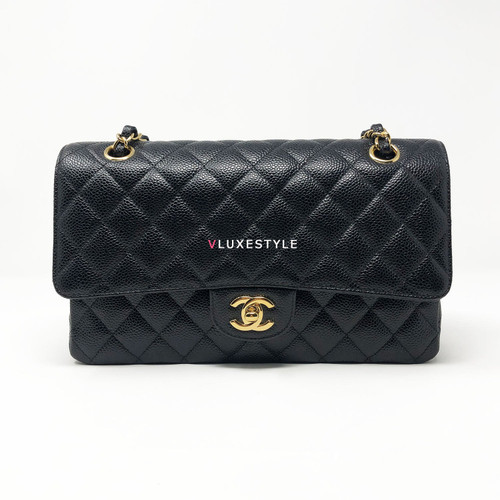Chanel Classic Black Medium Double Flap Caviar with gold hardware Chanel Classic Black Medium Double Flap Caviar with gold hardware
