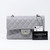 VAN CLEEF & ARPELS Chanel Classic Small Double Flap 21A Gray/Grey Quilted Caviar with light gold hardware-1653443909 