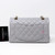 VAN CLEEF 
ARPELS Chanel Classic Small Double Flap 21A Gray/Grey Quilted Caviar with light gold hardware-1653443909 
