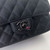 VAN CLEEF 
ARPELS Chanel Classic Mini Square 17S So Black Quilted Crumpled Calfskin with shiny black hardware 