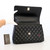 VAN CLEEF & ARPELS Chanel Coco Handle/Top Handle 21A Black Quilted Caviar with light gold hardware 