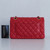 VAN CLEEF & ARPELS Chanel Classic Small Flap 19B Red Quilted Caviar with light gold hardware 