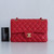 VAN CLEEF & ARPELS Chanel Classic Small Flap 19B Red Quilted Caviar with light gold hardware 