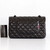 VAN CLEEF & ARPELS Chanel Classic Medium Double Flap 20S Black Quilted Crumpled Calfskin with polished hardware 