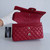 VAN CLEEF & ARPELS Chanel Classic Medium Double Flap 18B Red Quilted Caviar with silver hardware 