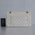 VAN CLEEF & ARPELS Chanel Vintage Classic Medium Double Flap White Quilted Caviar with 24K gold plated hardware 