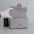 VAN CLEEF 
ARPELS Chanel Mini Rectangular Top Handle 21A Gray/Grey Quilted Lambskin with brushed gold hardware 