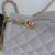 VAN CLEEF & ARPELS Chanel Mini Rectangular Top Handle 21A Gray/Grey Quilted Lambskin with brushed gold hardware 