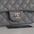 VAN CLEEF & ARPELS Chanel Classic Mini Rectangular 17B Gray/Grey Quilted Caviar with silver hardware 