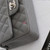 VAN CLEEF & ARPELS Chanel Classic Mini Rectangular 17B Gray/Grey Quilted Caviar with silver hardware 