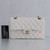 VAN CLEEF & ARPELS Chanel Classic Small Double Flap 21B White Quilted Caviar with light gold hardware 