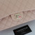 VAN CLEEF & ARPELS Chanel Classic Medium Double Flap 22C Beige Quilted Caviar with light gold hardware 
