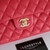 VAN CLEEF & ARPELS Chanel Classic Small Double Flap 19B Red Quilted Caviar with light gold hardware-1653445667 