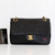 VAN CLEEF & ARPELS Chanel Vintage Classic Small Double Flap Black Quilted Alligator with 24K gold plated hardware 