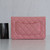 VAN CLEEF & ARPELS Chanel Classic Wallet on Chain 22C Pink Quilted Caviar with light gold hardware 