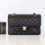CHANEL Chanel  Classic Small Double Flap Black Quilted Caviar with gold hardware 