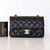 VAN CLEEF & ARPELS Chanel Classic Mini Rectangular 22S Black Quilted Lambskin with light gold hardware 