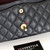CHANEL Chanel Classic  Medium  Double Flap Black Quilted Caviar with gold hardware 