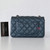 Chanel Classic Mini Rectangular Flap 18S Blue Quilted Caviar with light gold hardware