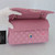 VAN CLEEF & ARPELS Chanel Classic Small Double Flap 22S Pink Quilted Caviar with light gold hardware 