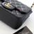 CHANEL Chanel Classic Mini Square Flap 18B Black Quilted Caviar with light gold hardware 