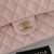 CHANEL Chanel Classic Medium Double Flap 22B Rose Clair/Light Pink Quilted Caviar with light gold hardware 
