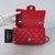 Chanel Classic Mini Rectangular Flap 17B Red Caviar with silver hardware