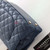 CHANEL Chanel Mini/Small Coco Handle 22P Navy Quilted Caviar with Lizard Embossed Top Handle Light gold hardware 