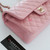 CHANEL Chanel Classic Small Flap 22C Pink Quilted Caviar with light gold hardware 