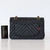 CHANEL Chanel Classic Small Double Flap 21S Black  Chevron Matte Caviar with light gold hardware 