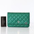 CHANEL Chanel Classic Wallet on Chain 18S Emerald Green Caviar with light gold hardware 