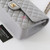 CHANEL Chanel Classic Flap Medium Caviar 21A Light Gray/Grey  with light gold hardware 