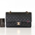 CHANEL Chanel Vintage Classic Medium Flap Black Quilted Caviar with 24K gold plated hardware 