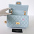 CHANEL Chanel Mini Reissue 22P Light Blue Quilted Calfskin with brushed gold hardware 